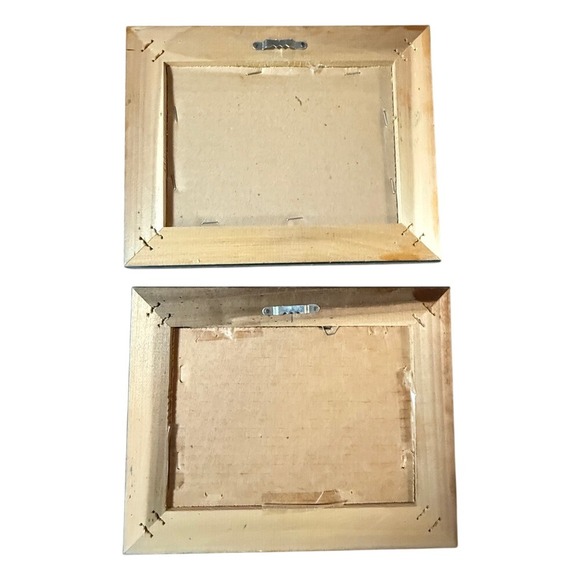 Vintage Warren Kimble Framed Print Pig Mama Chicken Chicks Folk Art Green - Picture 7 of 10